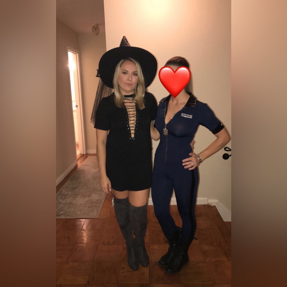 Black Lace-Up Women's Mini Dress